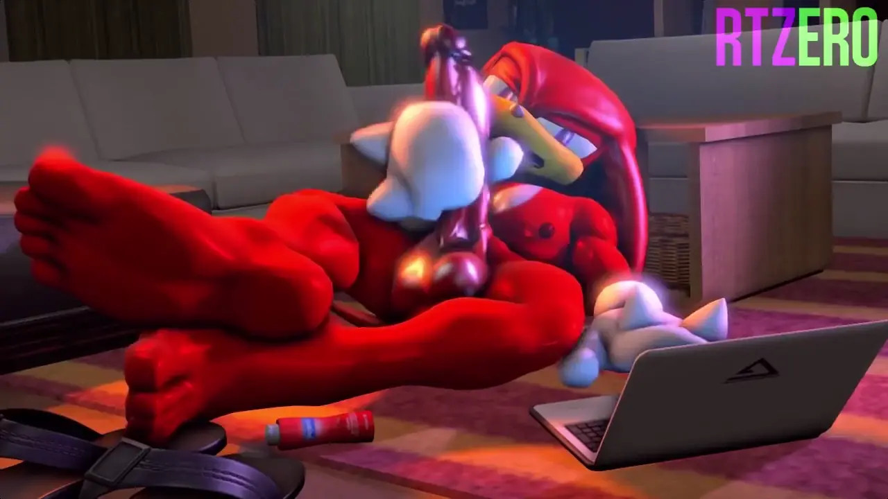 Knuckles watching porn