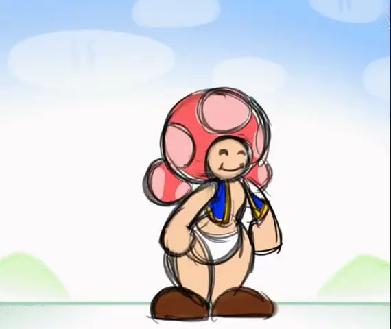 Toad's female transformation