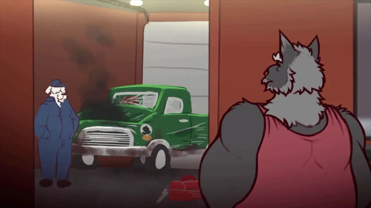 daddy wolf needs to fix his computer animated [Daxhush]