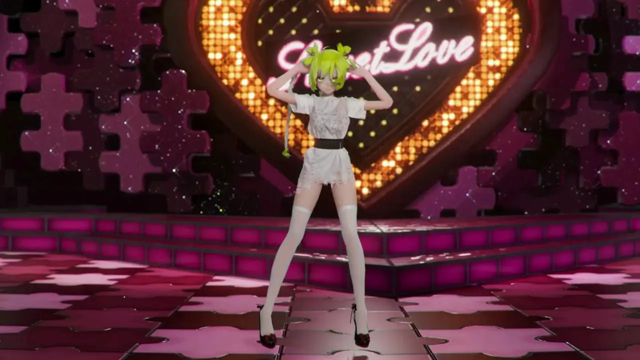 Vocaloid Hatsune Miku Shake It Song Hentai Undressing Dance Tatto White Socks Mmd 3D