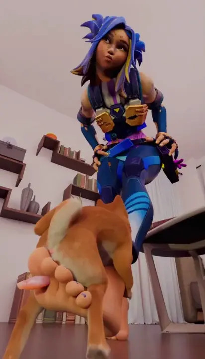 Neon Footjob