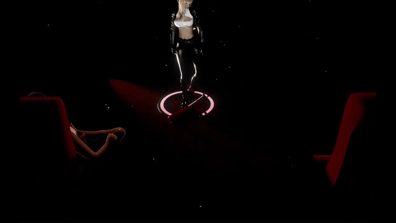 Blodne in leather pant bdsm