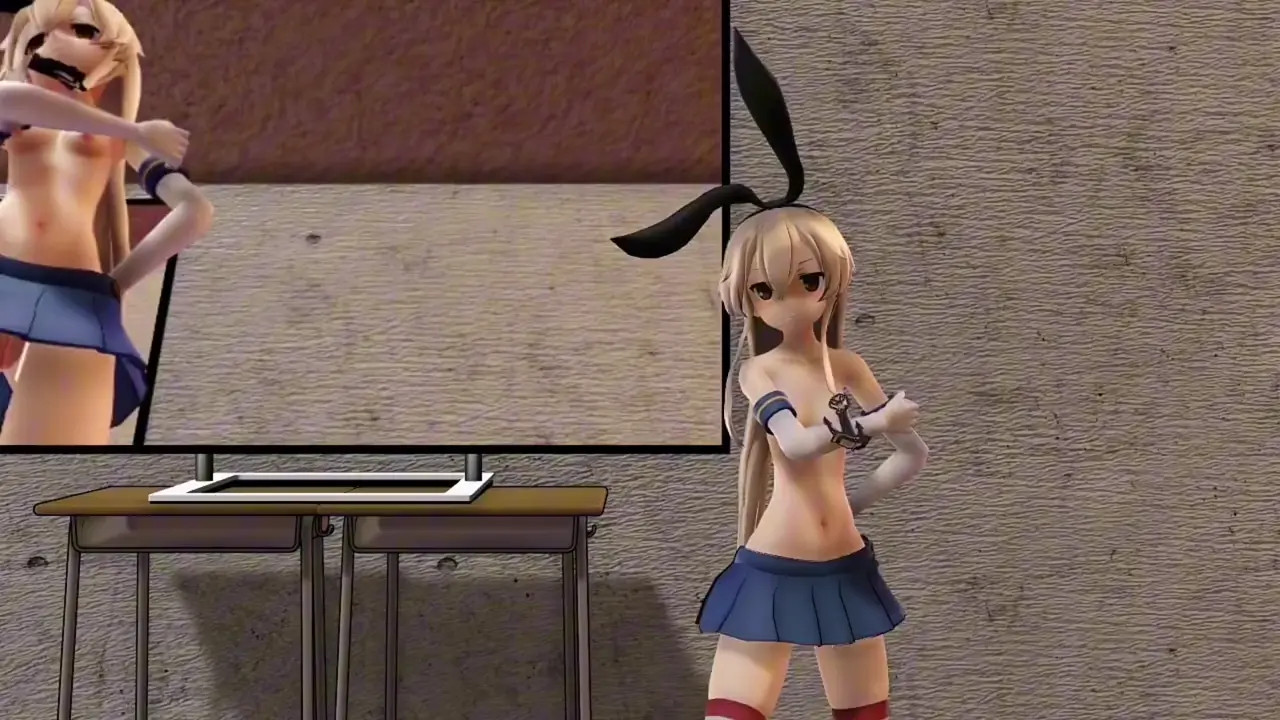 Shimakaze - GIFT [MMD R18] Curuteri