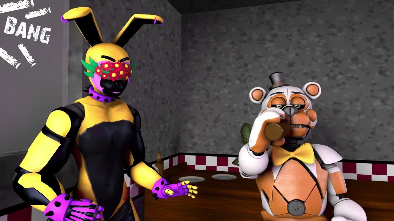 Vengy fucks Ballora and Puppet. Part 2