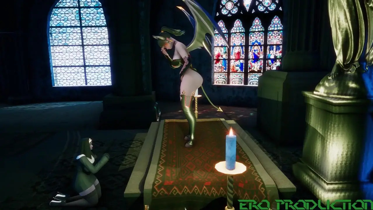 Succubus Seduces Nun in Church