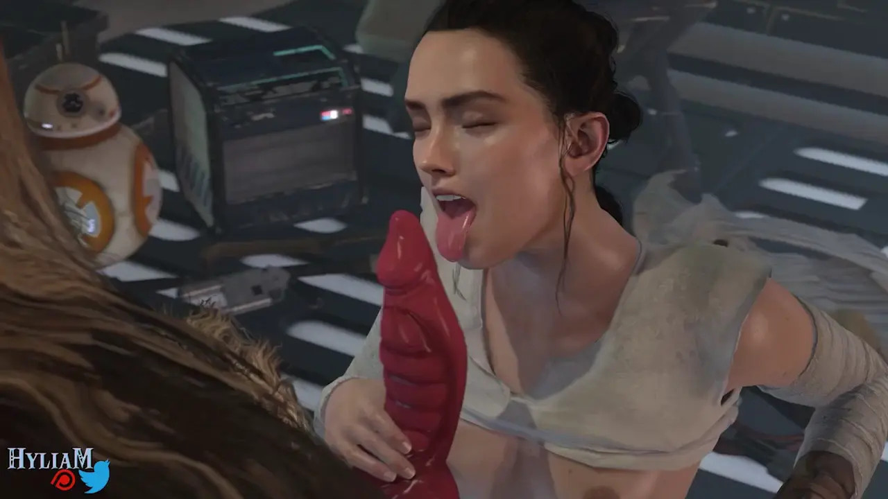 Rey Blowing A Wookiee