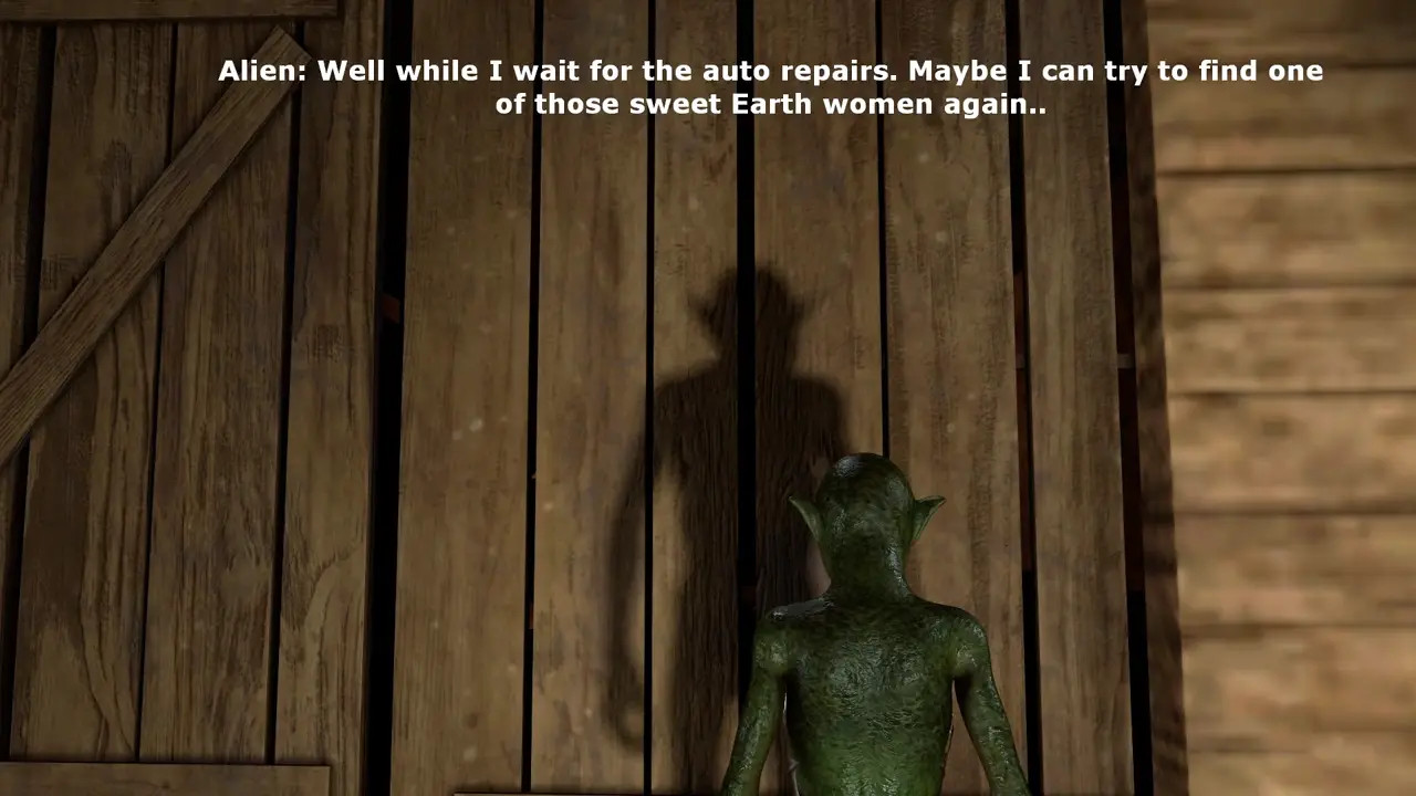 Alien stranger visits barn