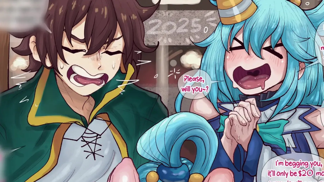Aqua sold her pussy for $20 comic dub