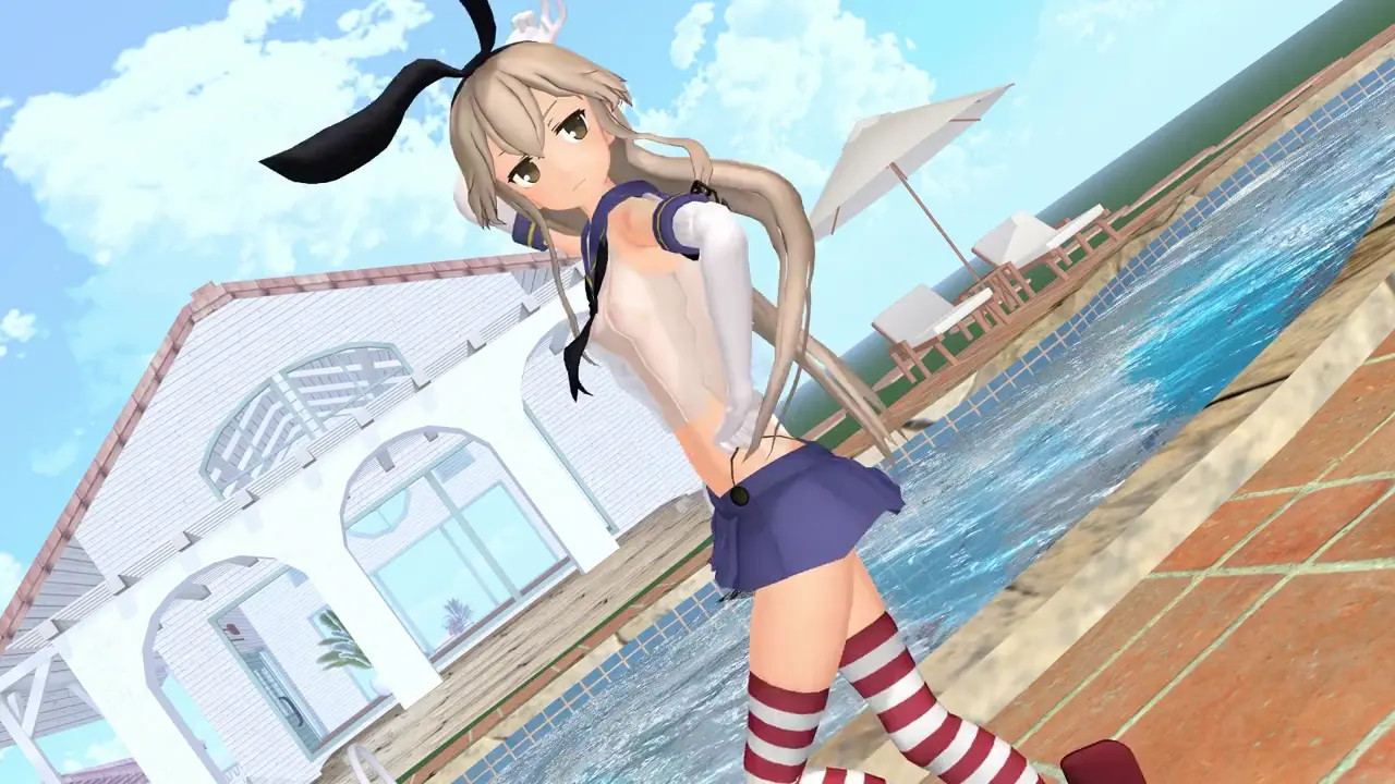 Shimakaze - Deep Blue Town [MMD R15] macch