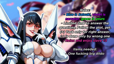 Satsuki Kiryuin grants orgasm only to clever students (Exam JOI)