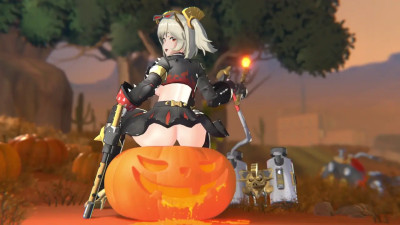 Burnice riding a pumpkin (4K) [Lyusfyuring]