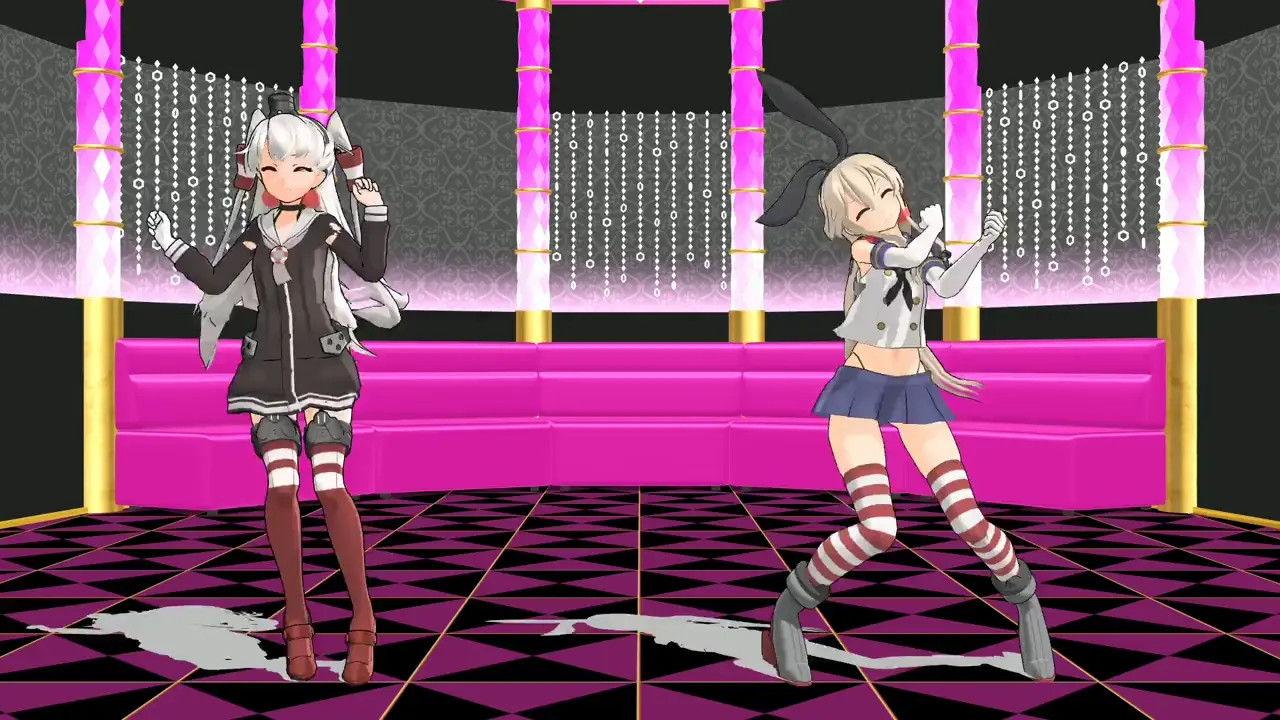 Shimakaze & Amatsukaze - Disturb Manic Girl [MMD R18] Pekuchin