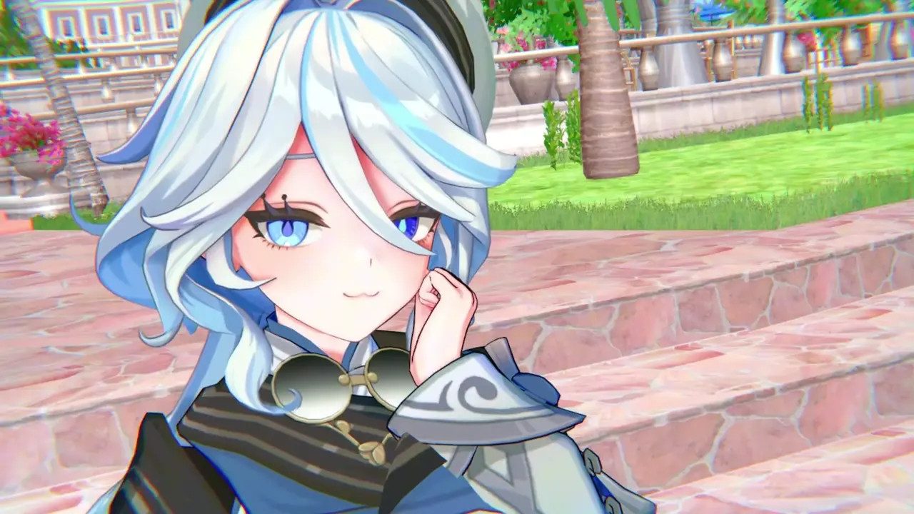 Furina wearing Ayaka's clothes