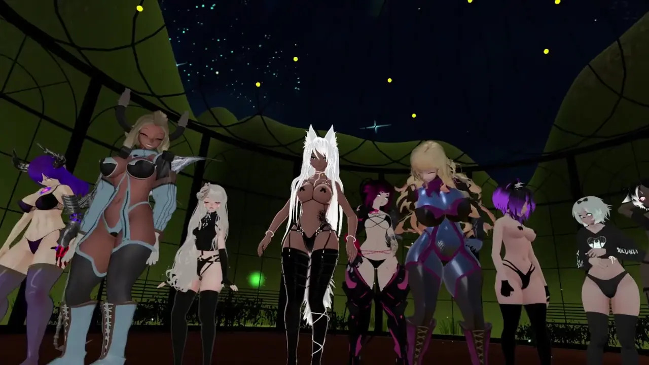 VRCHAT Ten People Facesitting POV