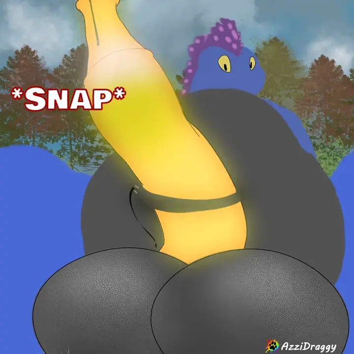 Big hungry slimy pent up dragon by azzidraggy