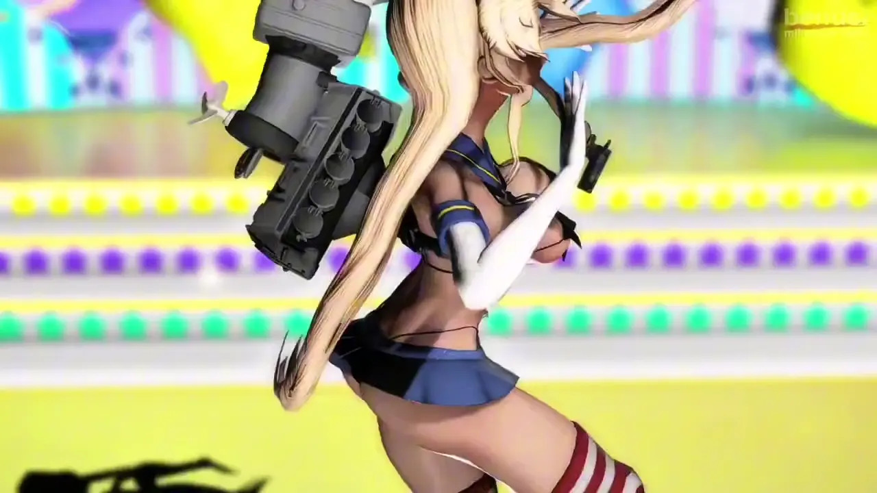 Adult Shimakaze - Kimiiro [MMD R18] Bender