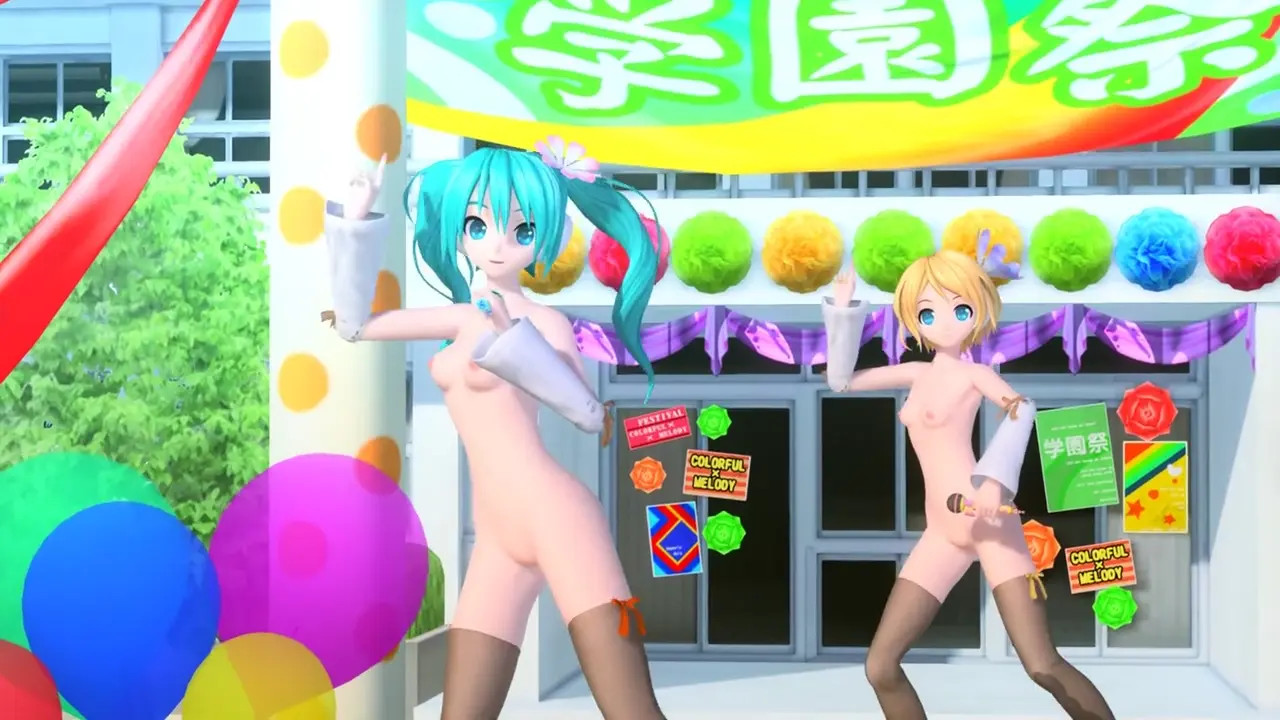 Miku & Rin Nude Dance - Colorful x Melody