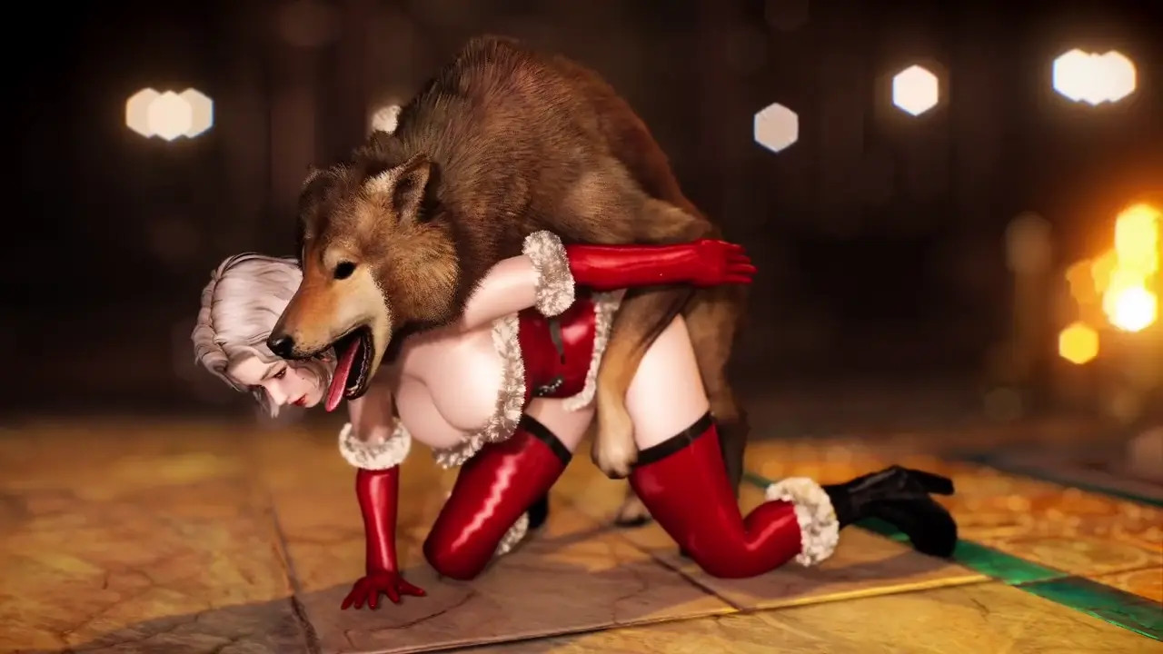 Dog Mates With A Mrs. Claus