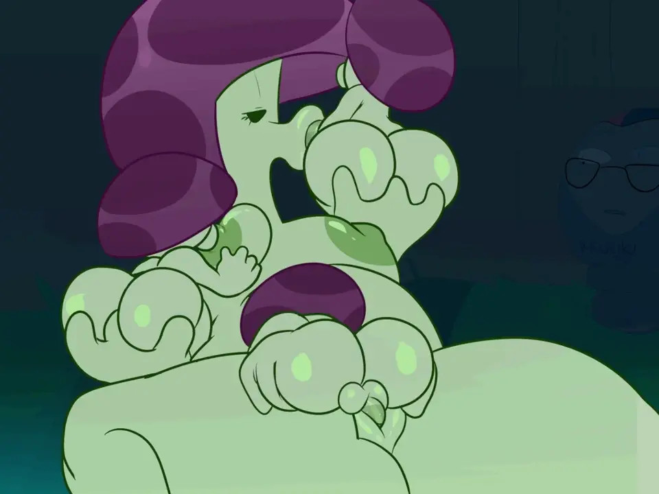 A female Scaredy Shroom gets gangbanged by three Puff Shrooms ( Mrloquendo )