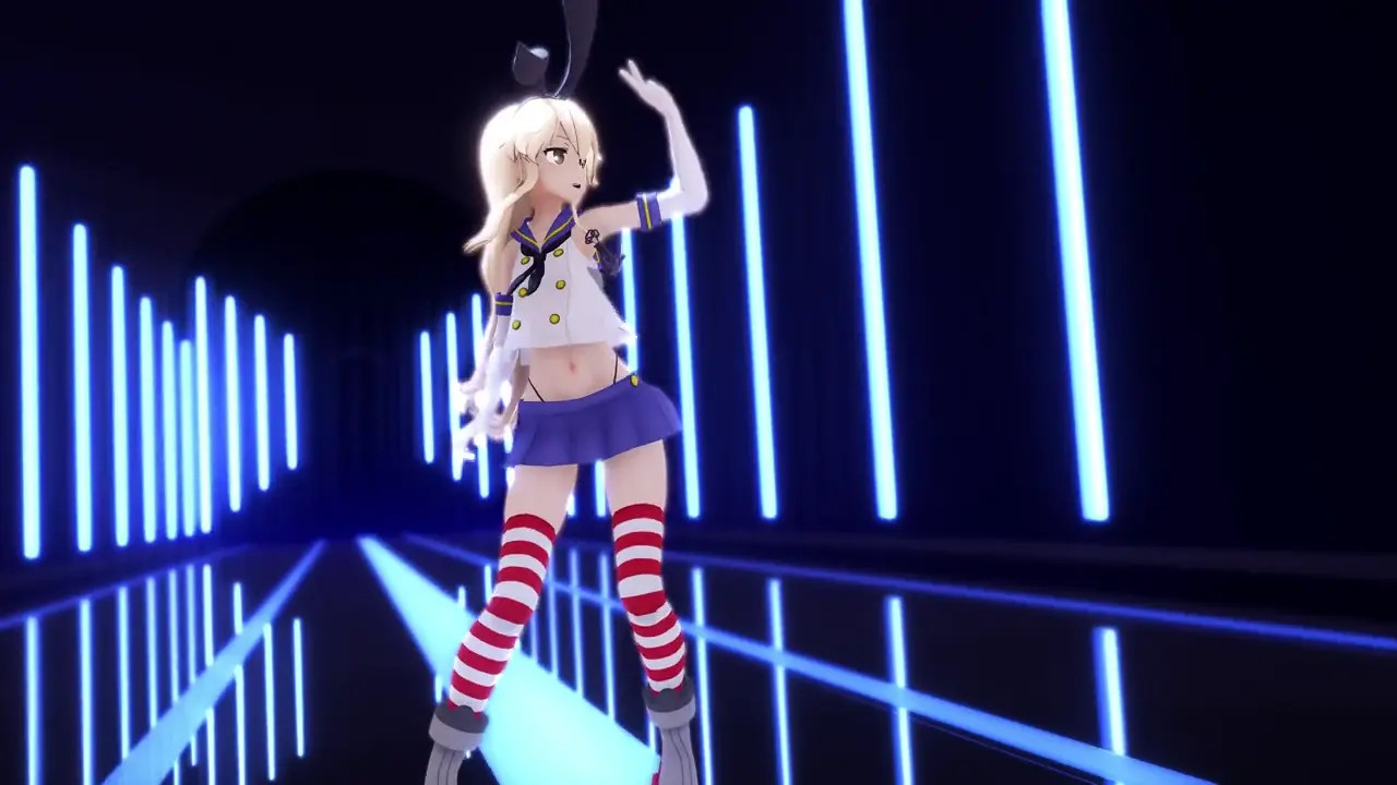 Shimakaze - MAGO (striptease) [MMD R18] Hickan