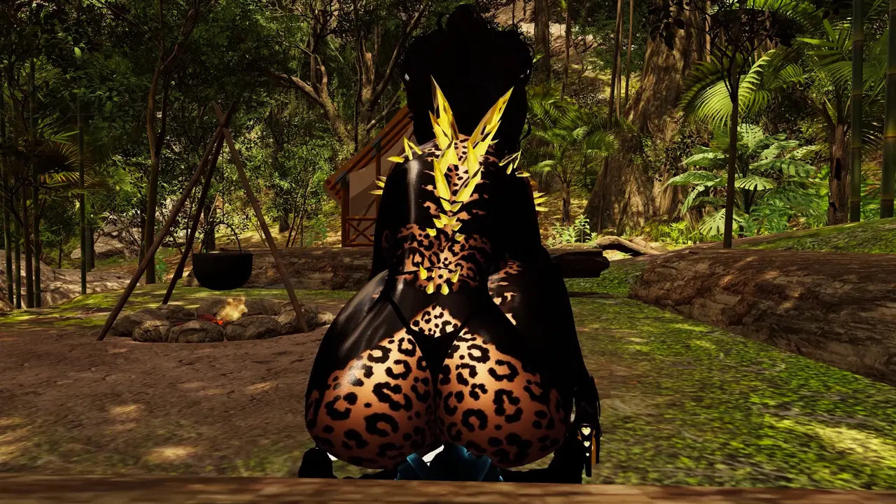 VRCHAT Leopard Shiryai Facesitting 4k
