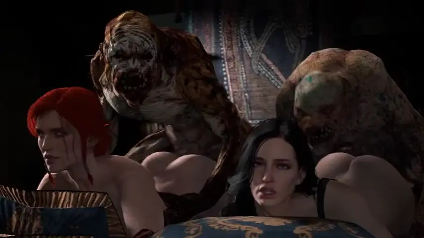 Triss & Yennefer fucked by monsters