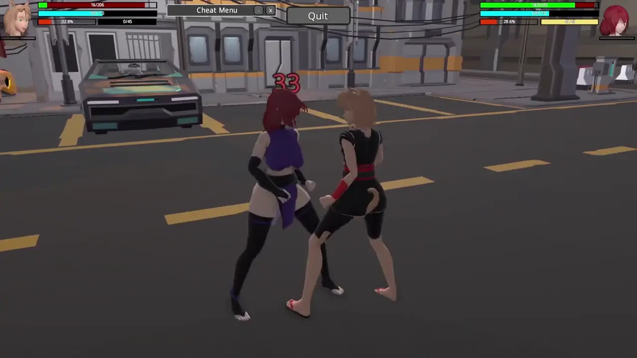 HRSL: Aria vs Elaine Street Fight