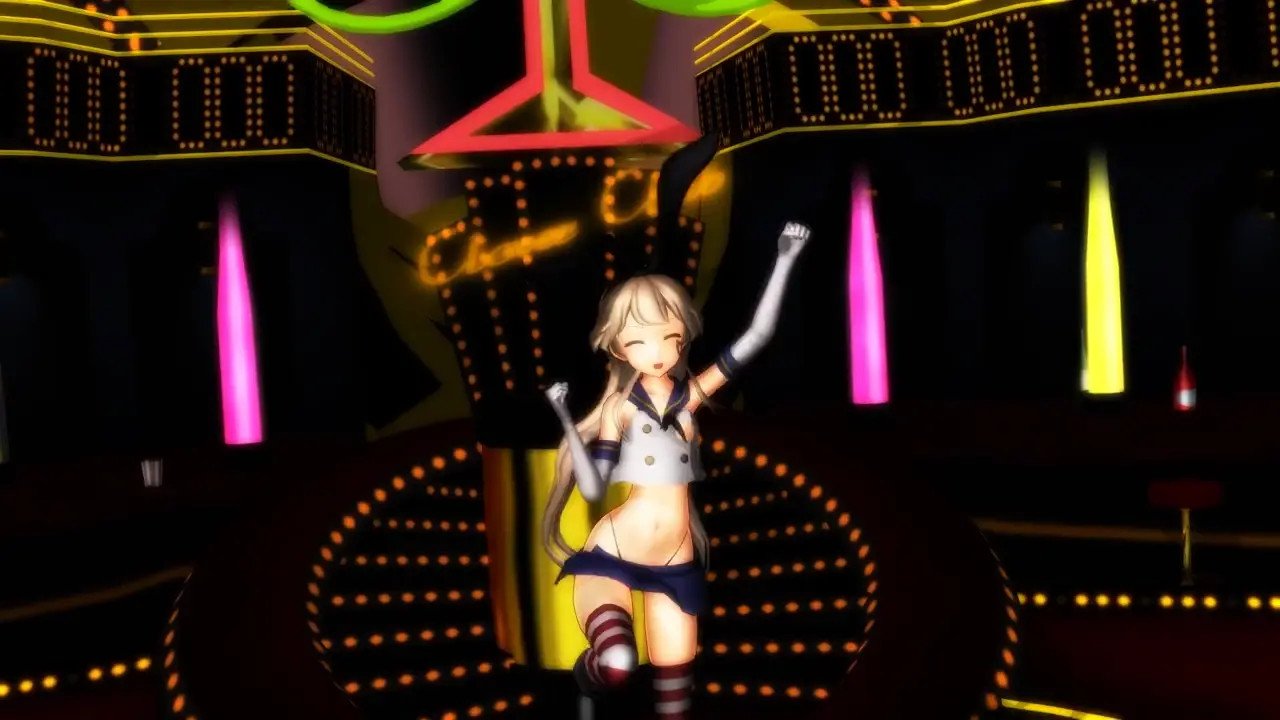 Shimakaze - Strip Pong Dance [MMD R18] Mochi