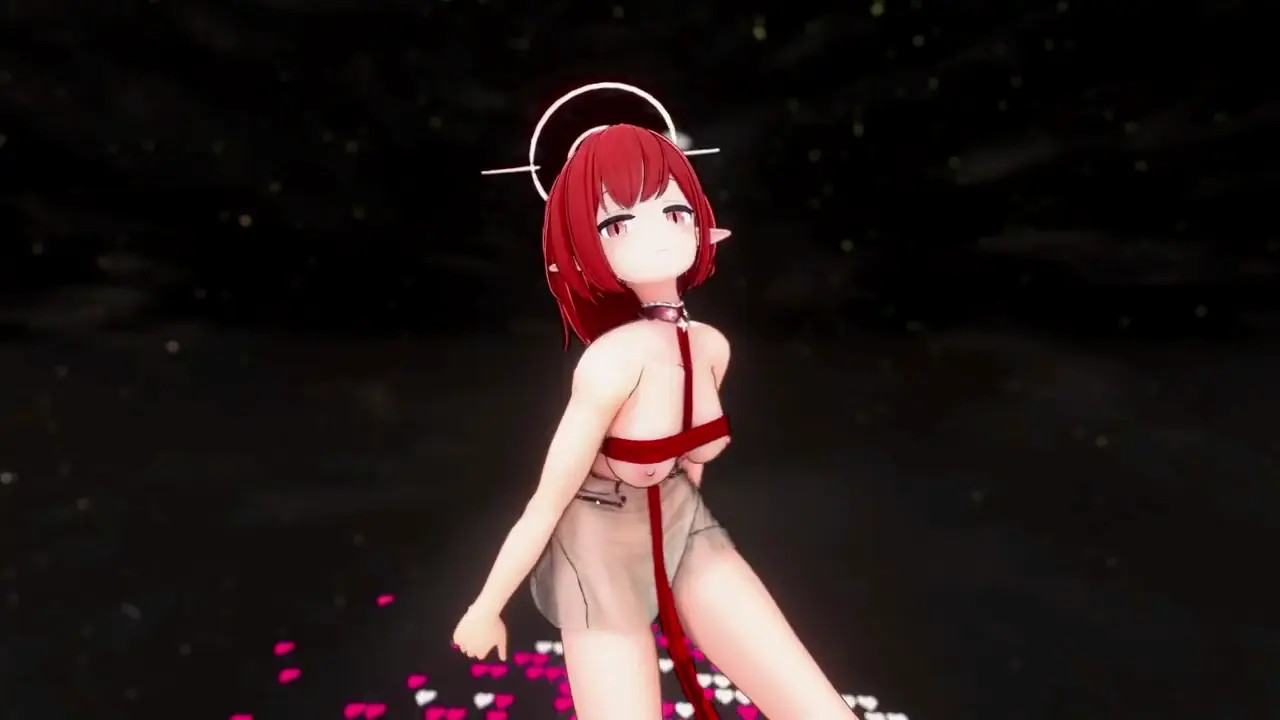 Aoi Oki Hentai Blue Archive Undress Sex Dance Elf Girl Threesome Creampie MMD 3D