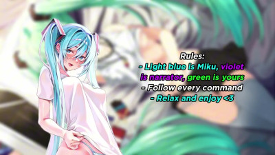 Make your own filthy cum-beat with Hatsune Miku (Playful JOI)