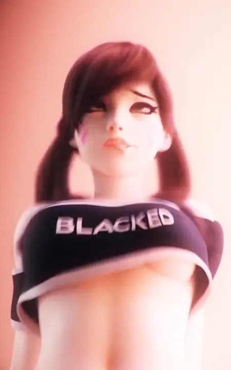 Me your slutty and BLACKED girlfriend D.va on the way to your bullys house