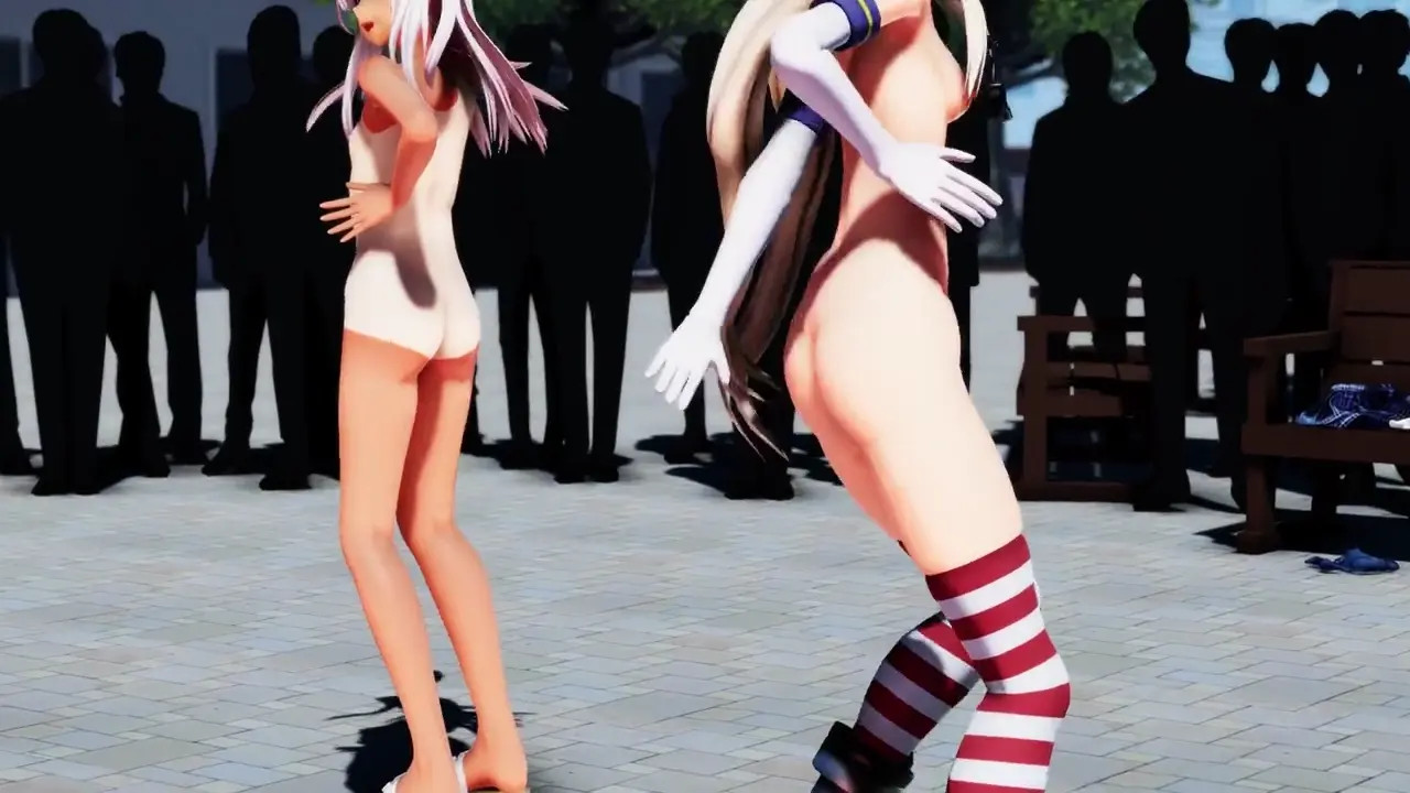 Shimakaze & Ro500 - Gishinanki [MMD R18] Toykts1000