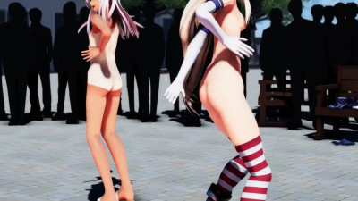 Shimakaze & Ro500 - Gishinanki [MMD R18] Toykts1000
