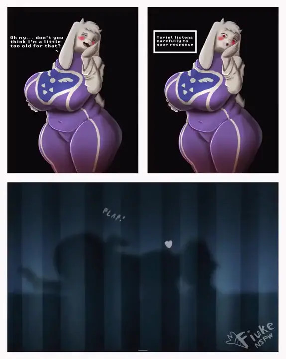 Toriel attempting to get you to stay via sex