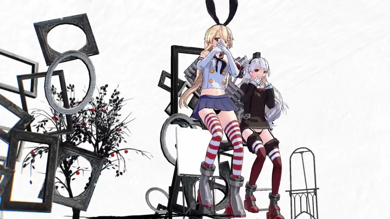 Shimakaze & Amatsukaze - Persecution Complex (ver. 2) [MMD R18] NyanyaoMMD