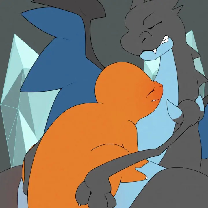 Charizard X and Charmander
