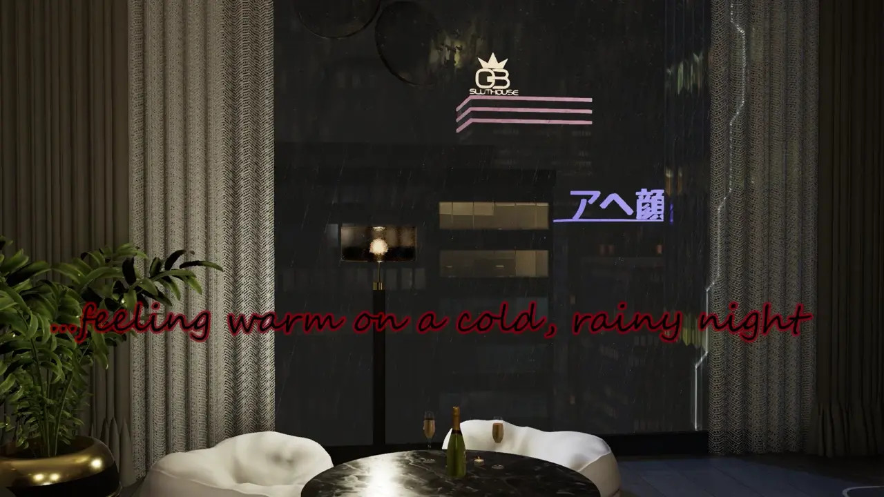 ...feeling warm in a cold, rainy night
