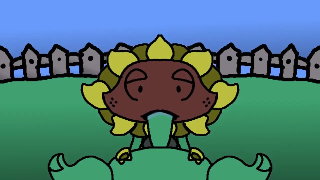 One horny Peashooter getting fucked by Sunflower!