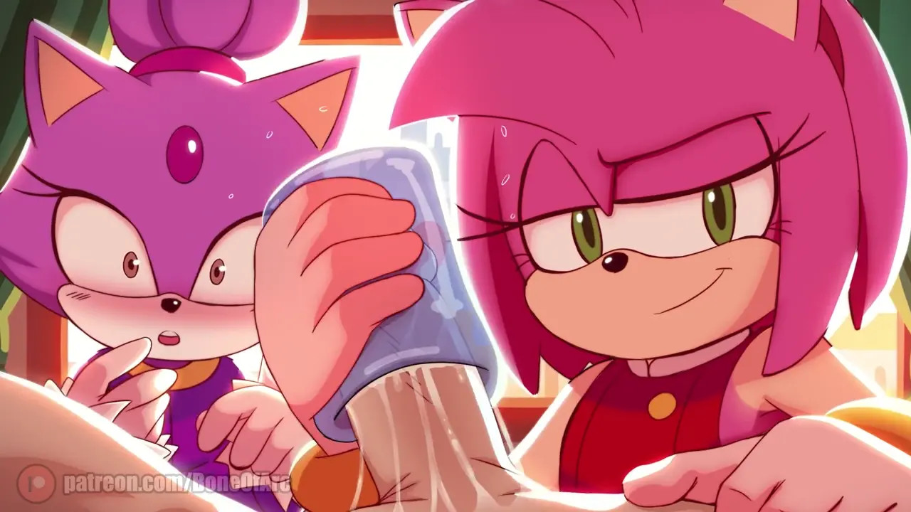 Amy and Blaze handjob
