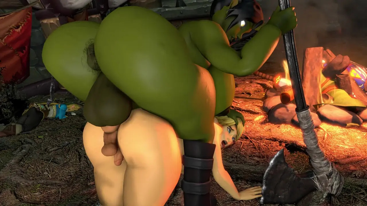 Link and Futa Orc By The Campfire