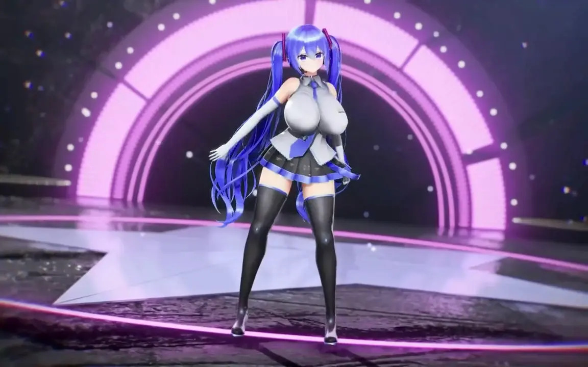 Hatsune Miku Vocaloid Huge Boobs Undress Dance Hentai Bibbidiba Song MMD 3D