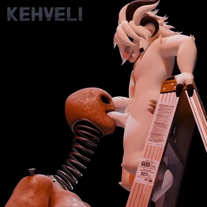 Thick coil head sucks on big furry's cock!!!