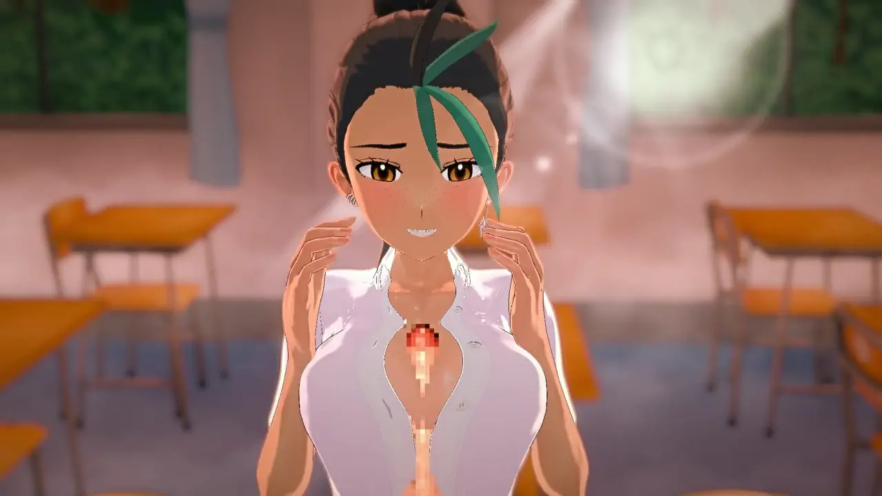 Nemona Helps You Finish With a Titjob in the Classroom - Hoshi