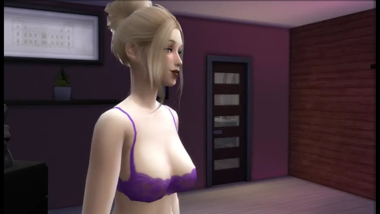 SIMS 4 She enjoys playing with her big dildo!