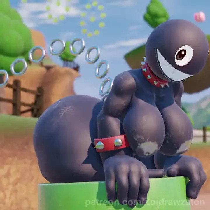 Chain Chomp girl in the pipe! (zoidrawzaton)