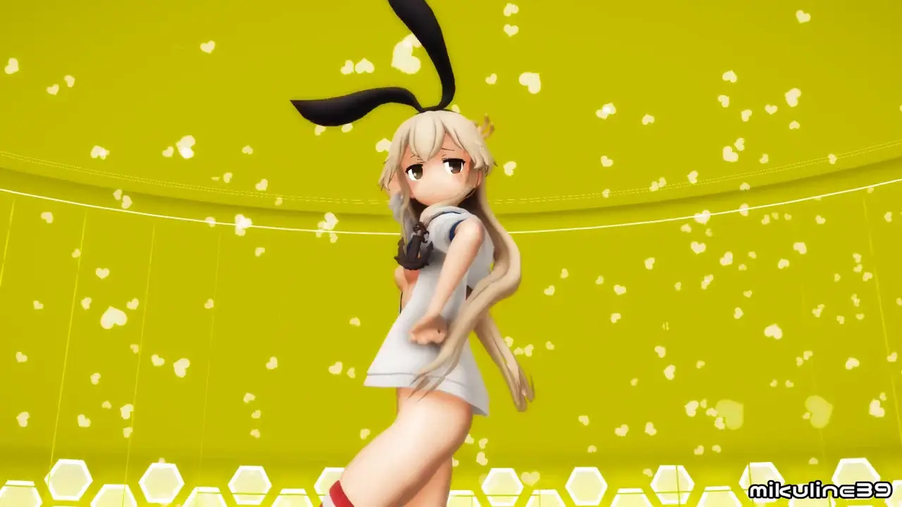 Shimakaze - Deep Blue Town [MMD R18] Mikuline39