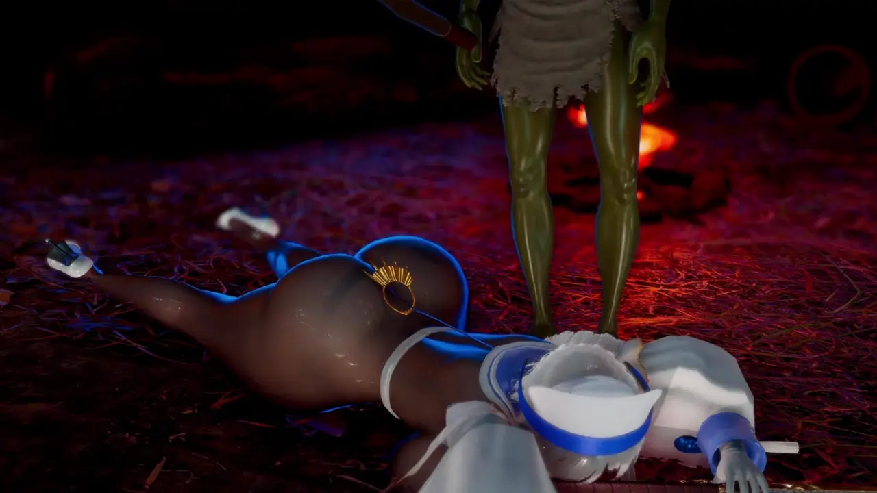 Sword Maiden incarcerated by Goblin