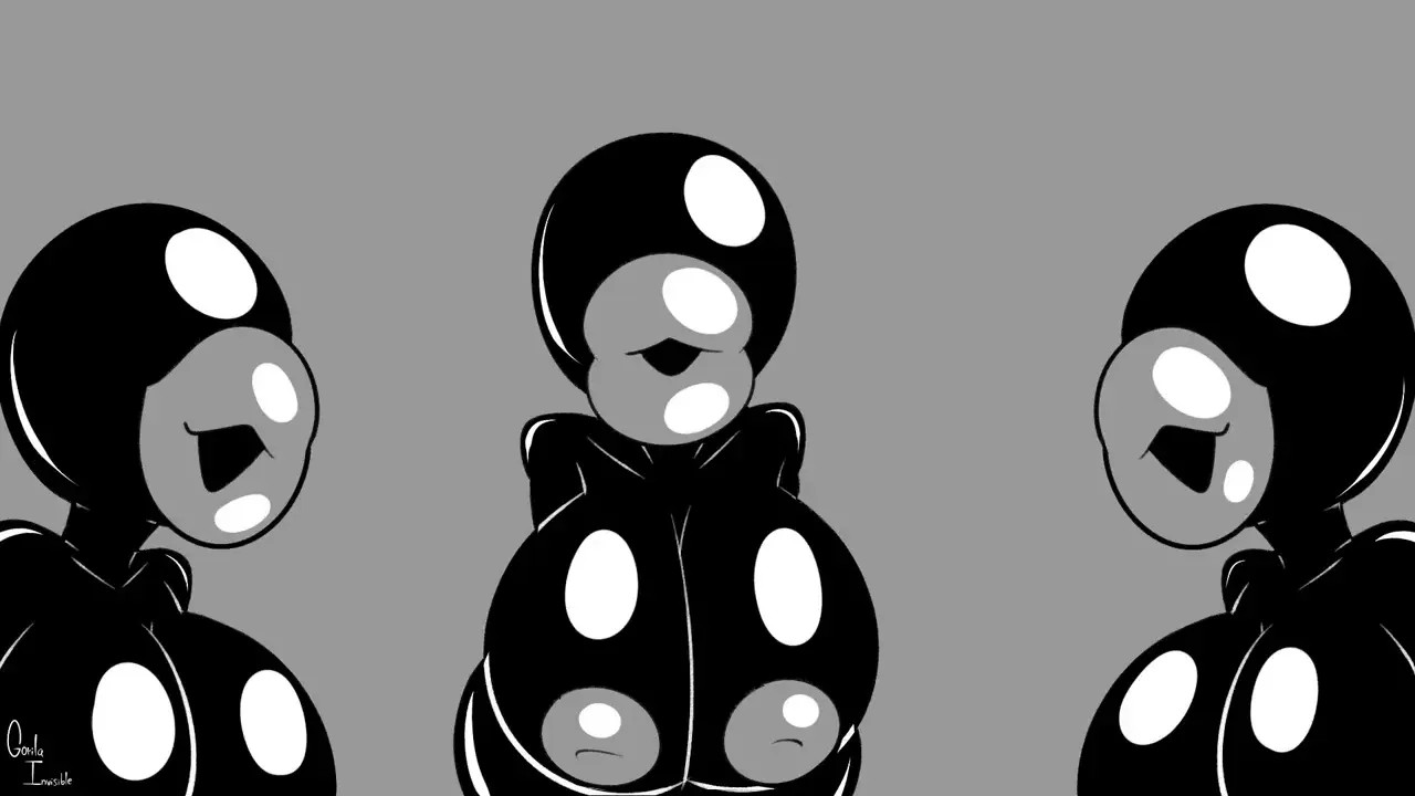 Futanari transformation by gorila invisible