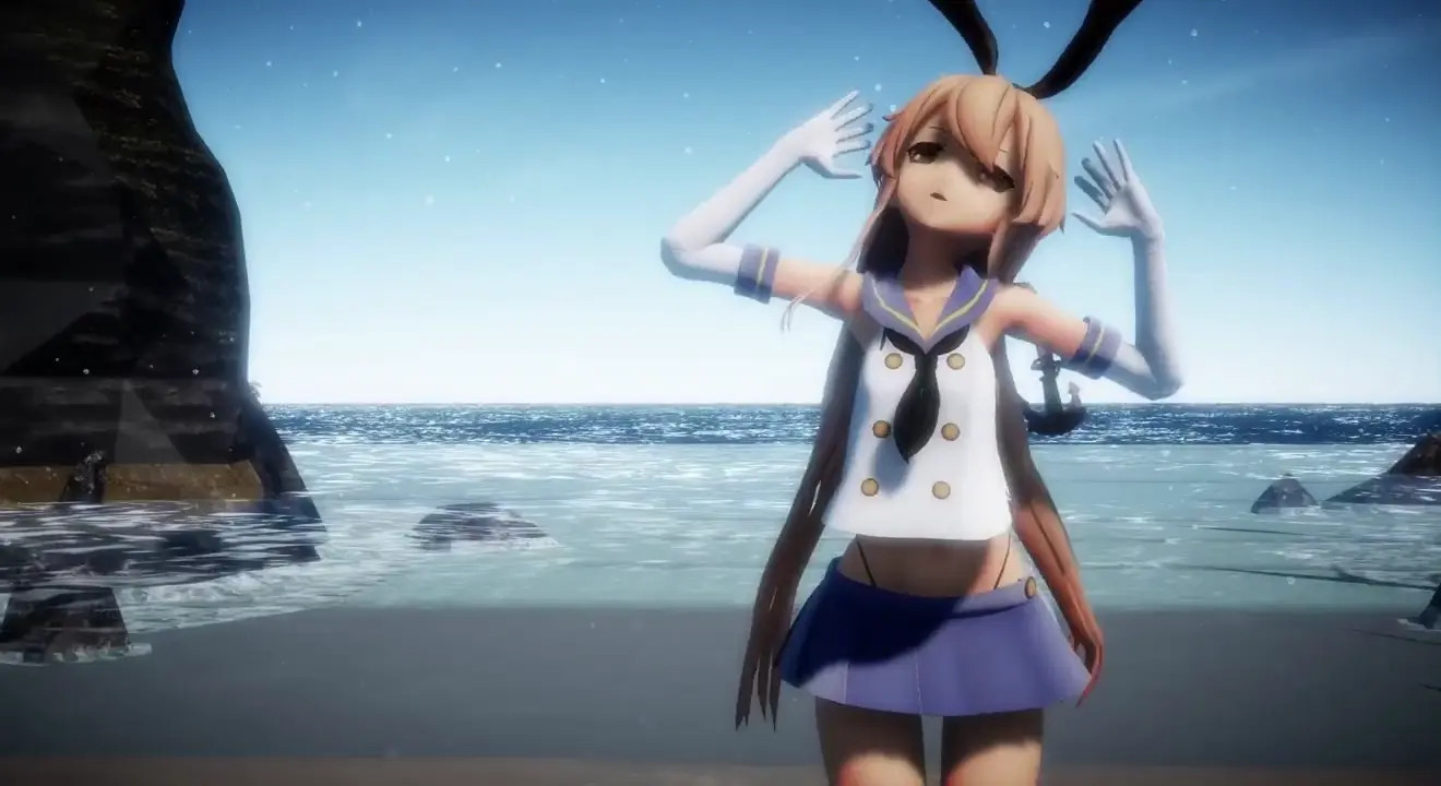 Shimakaze - Marine Bloomin [MMD R18] Rangu Yamada
