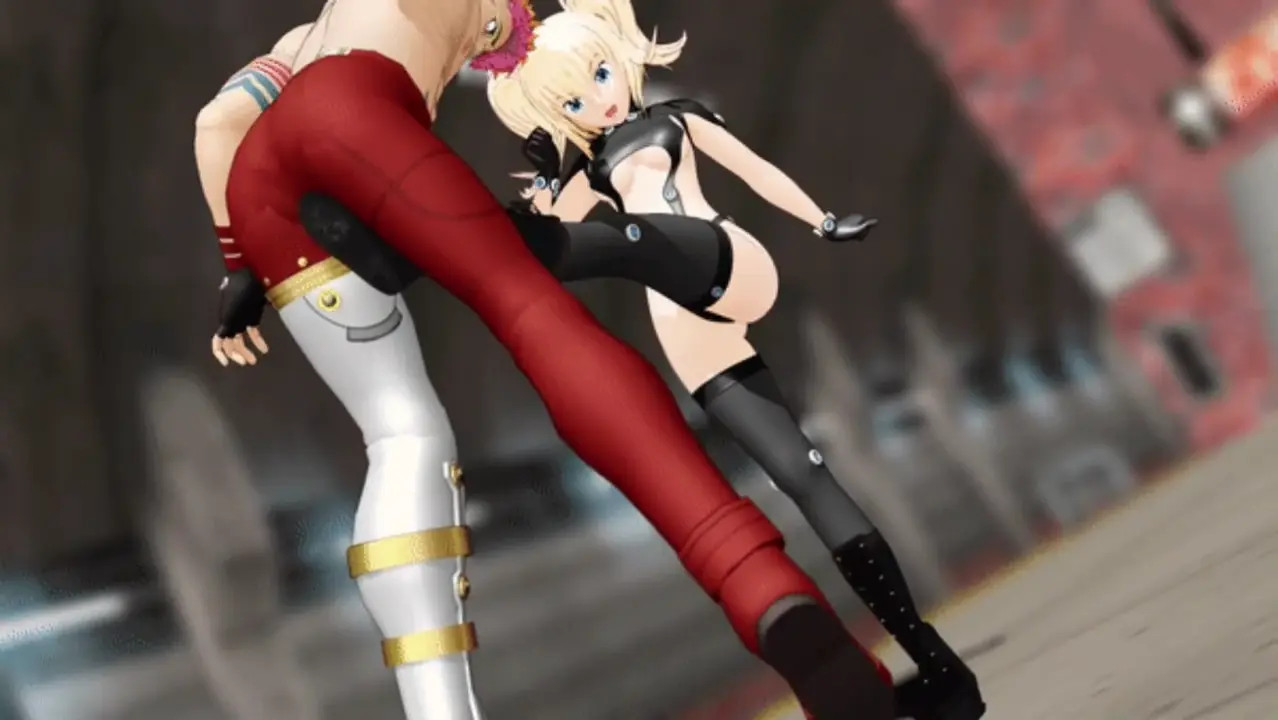 The bodysuit from Gantz hitting where the Sun doesn't shine